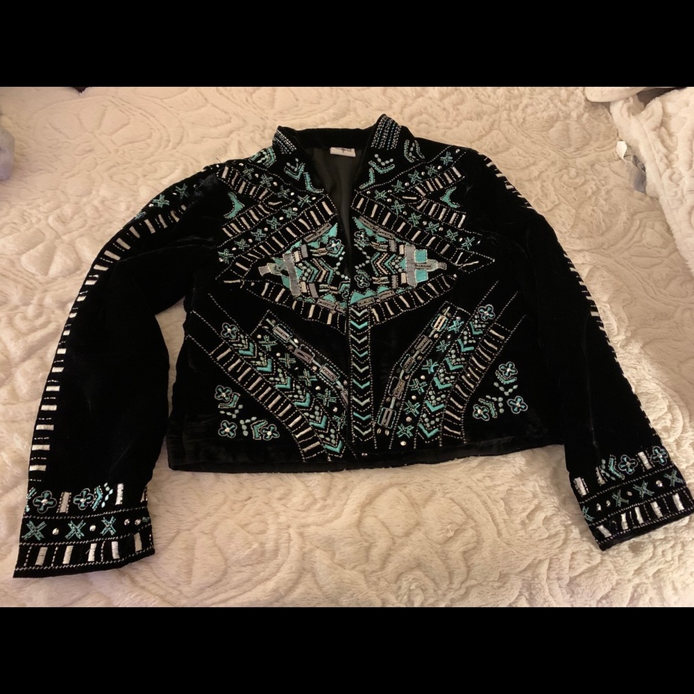 Black velvet jacket